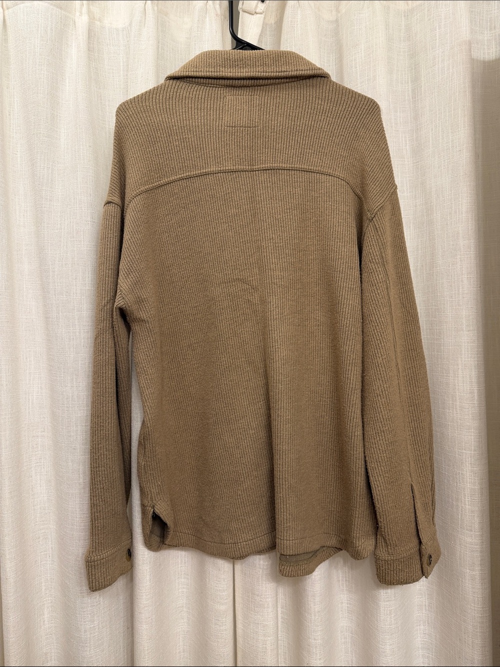 Altar'd State Ribbed Button-Up Shacket in Brown - Picture 3 of 3